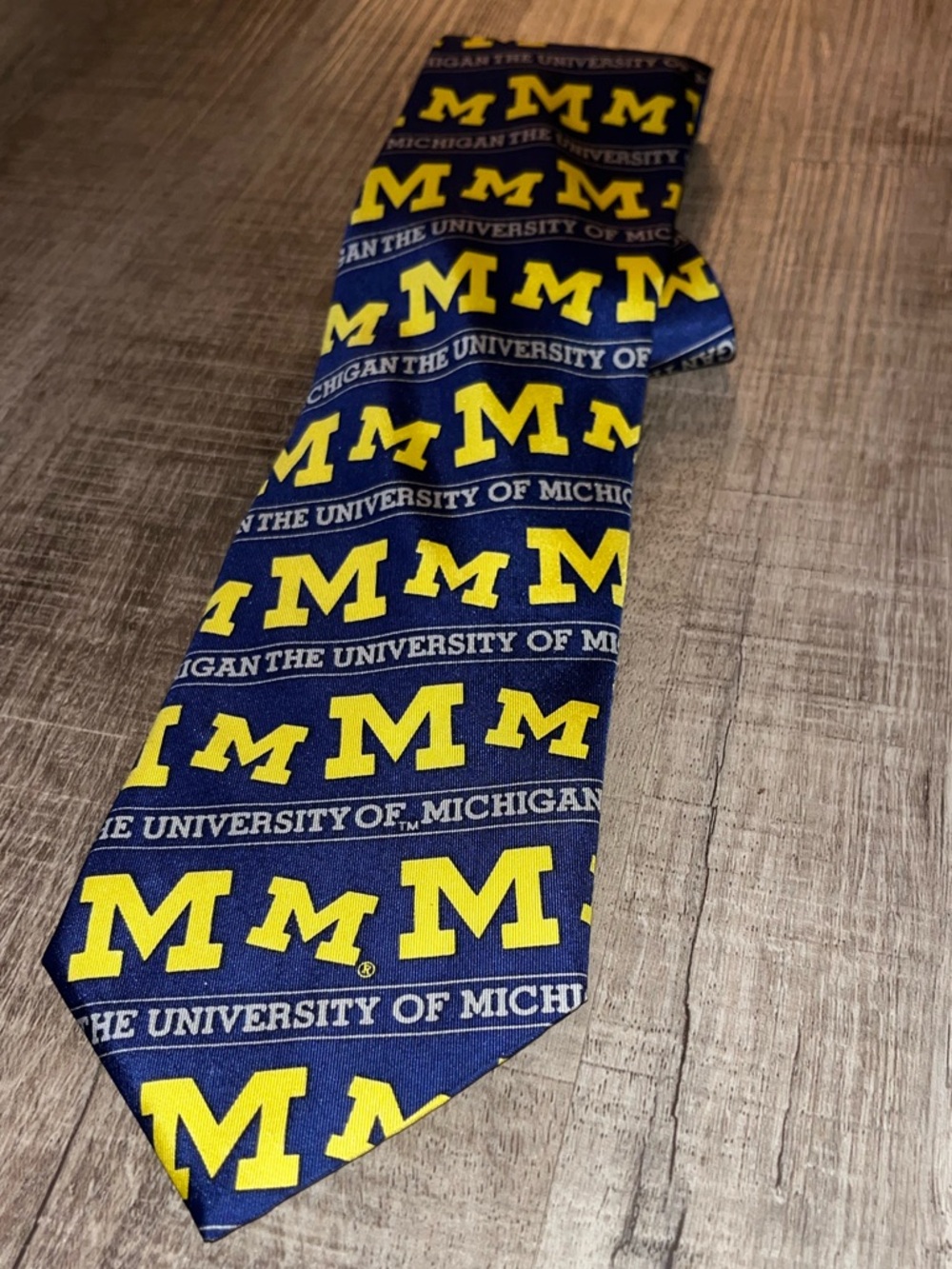 Collegiate Products University of Michigan Wolverines Necktie Blue Yellow NWT
